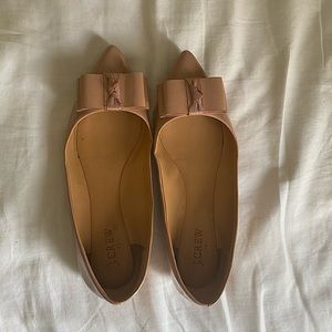 J Crew nude bow flats, size 8